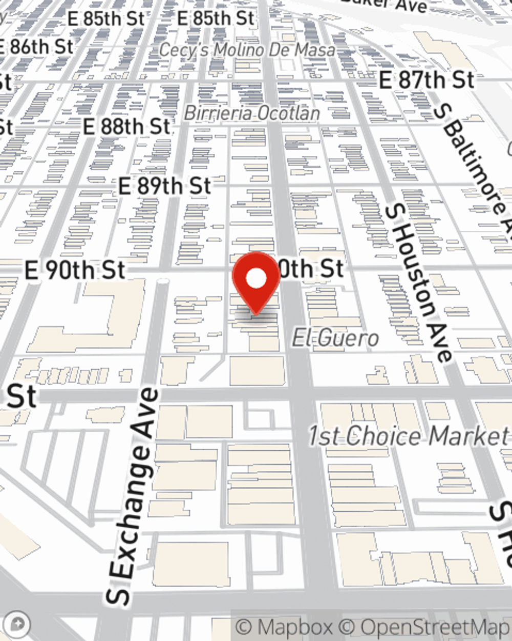 Map showing State Farm Agent Albert Garcia's office at 9024 S Commercial Avenue, Chicago, IL