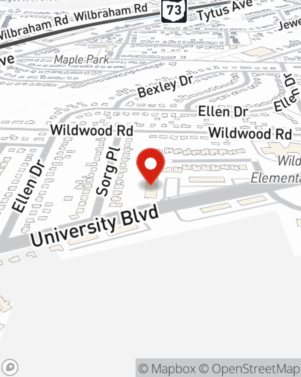 Map showing State Farm Agent Jason Nemeth's office at 1008 N University Boulevard, Middletown, OH