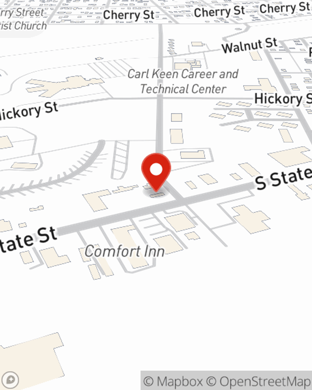 Map showing State Farm Agent's office