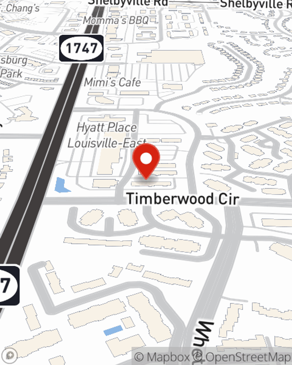 Map showing State Farm Agent Joe Watson's office at 10600 Timberwood Cir Suite 9, Louisville, KY