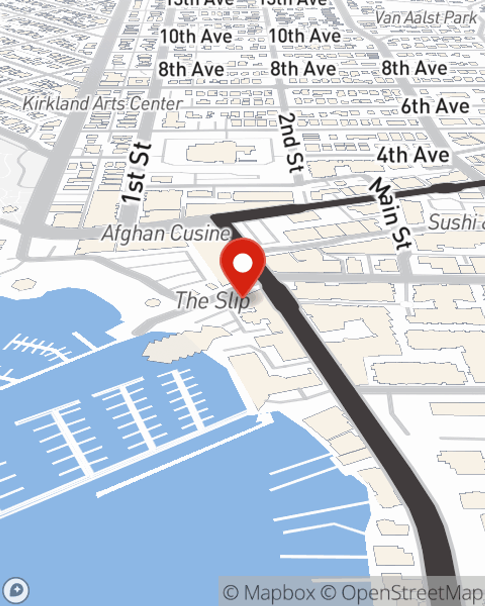 Map showing State Farm Agent's office
