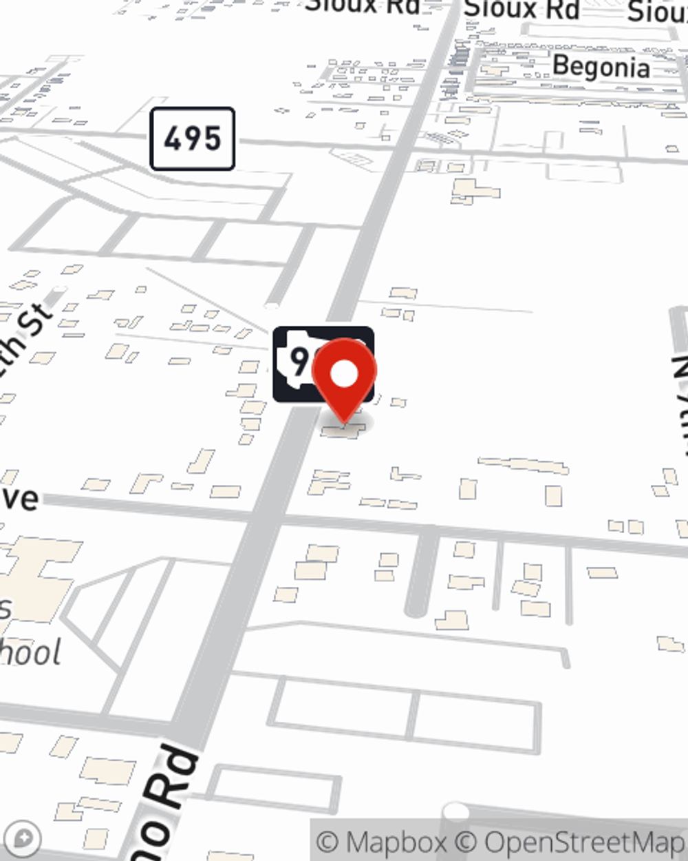 Map showing State Farm Agent Julian Garza's office at 800 N ALAMO RD, ALAMO, TX