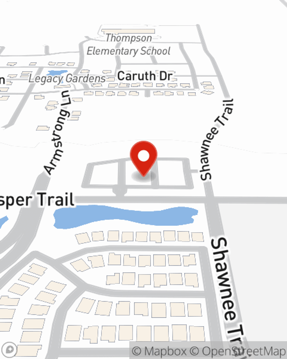 Map showing State Farm Agent Scott Samuel's office at 1630 W. Prosper Trail, #520, Prosper, TX