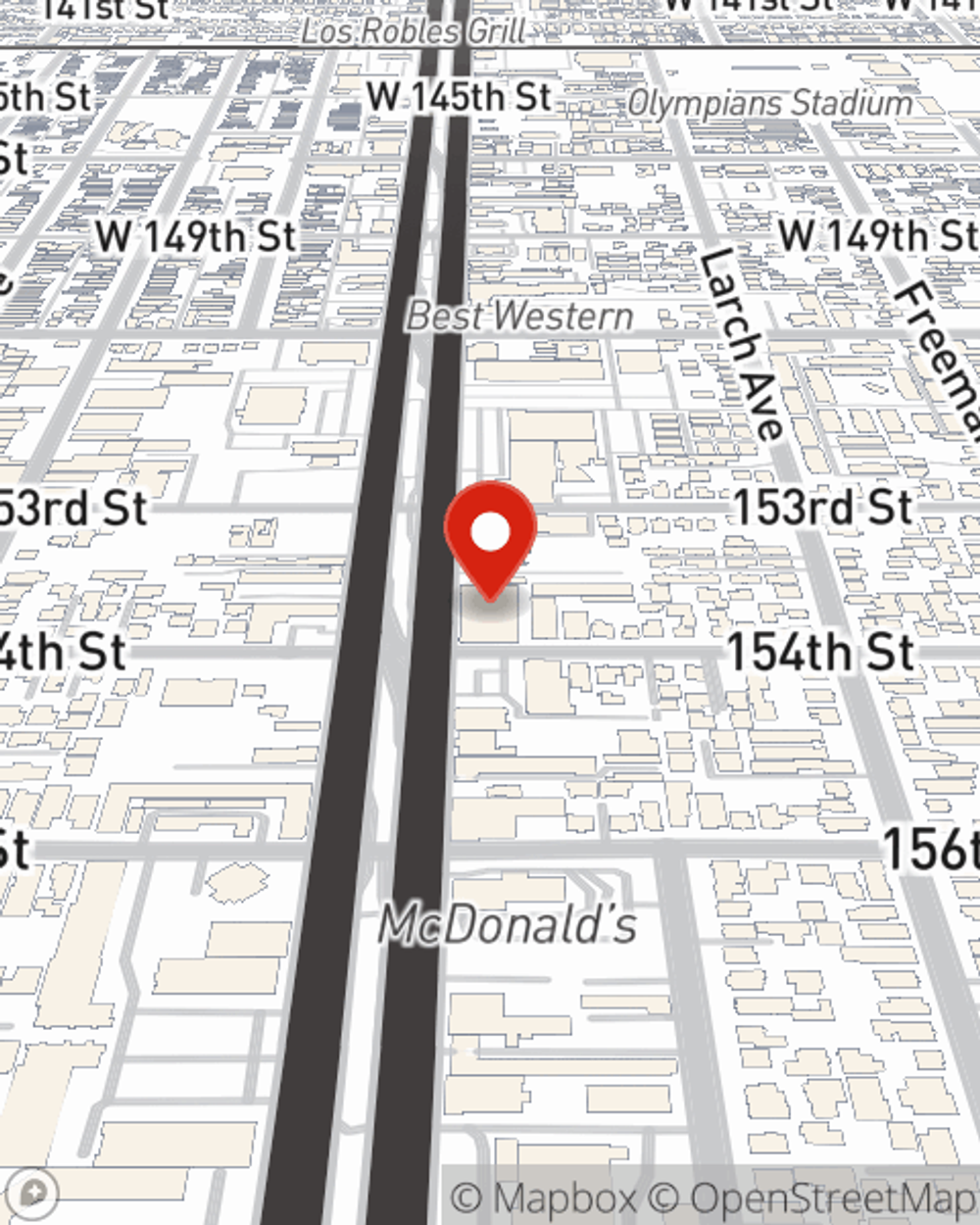 Map showing State Farm Agent's office