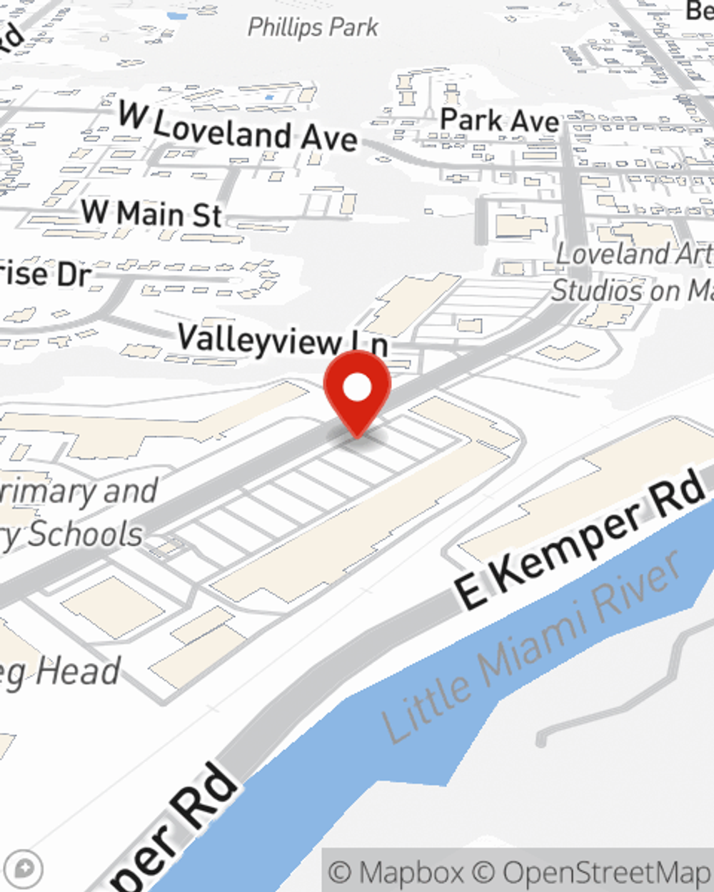 Map showing State Farm Agent Nikki Shah's office at 547 Loveland Madeira Rd, Loveland, OH