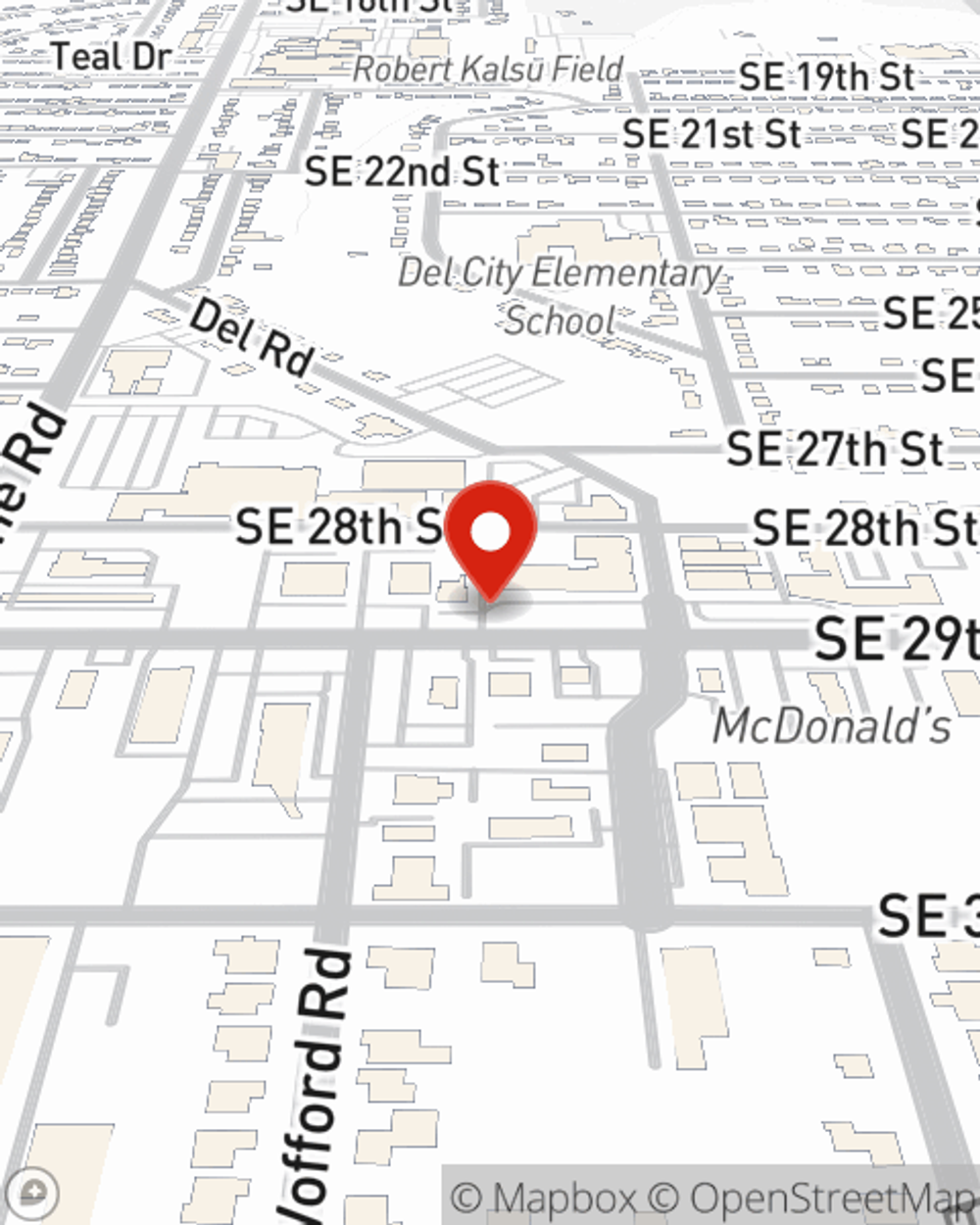 Map showing State Farm Agent's office