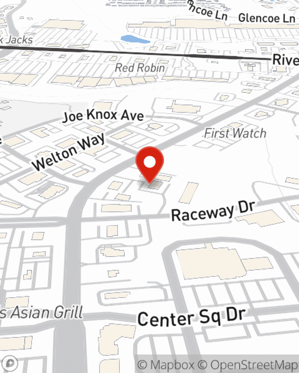 Map showing State Farm Agent Stan Granger Jr.'s office at 562 River Hwy, suite 4, Mooresville, NC