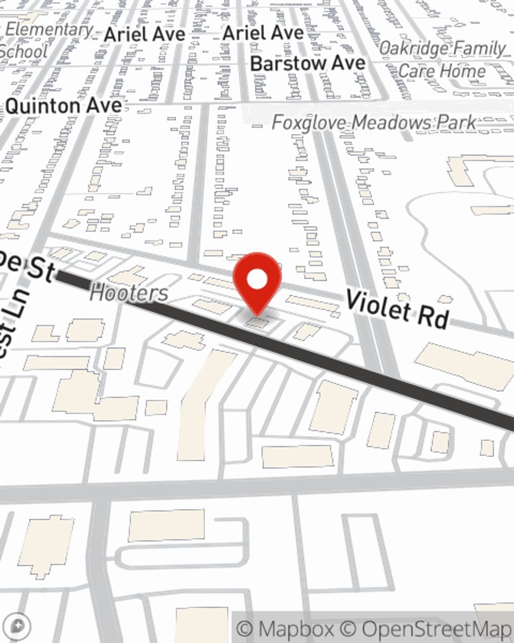 Map showing State Farm Agent's office