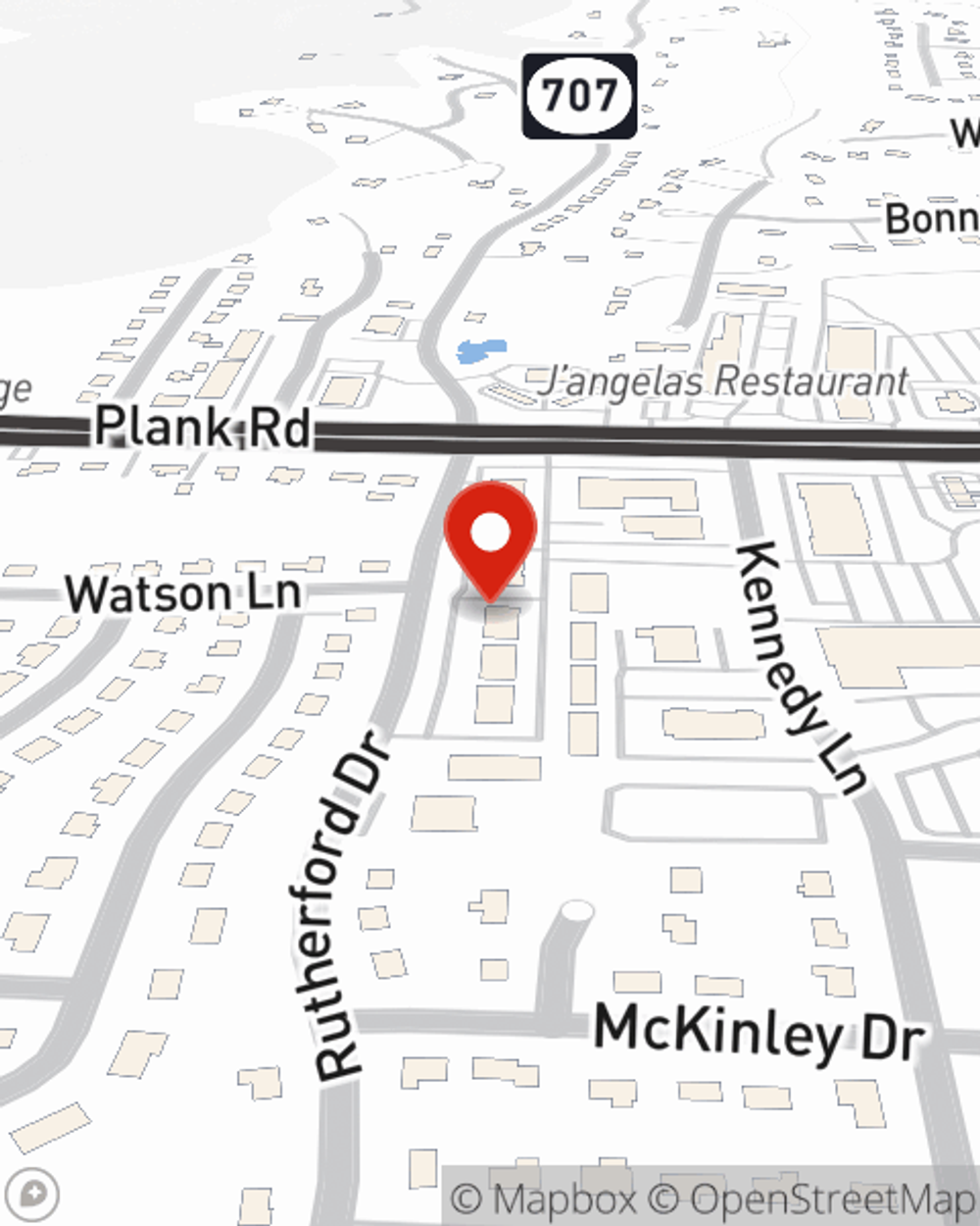 Map showing State Farm Agent Vicki Thomas's office at 4534 PLANK RD SUITE C FREDERICKSBURG, VA