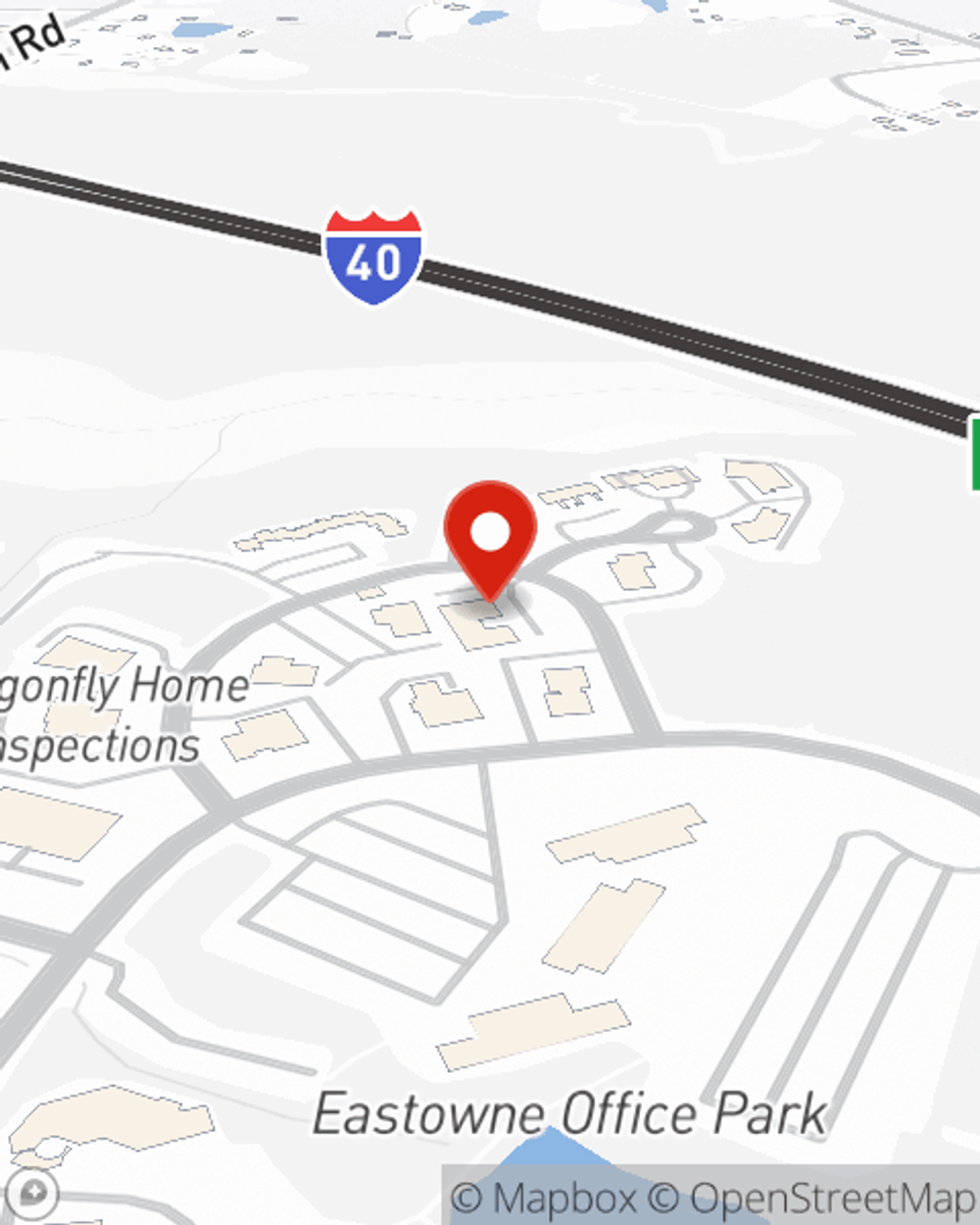 Map showing State Farm Agent Ola Stinnett's office at 180 Providence Rd Suite 1B, Chapel Hill, NC