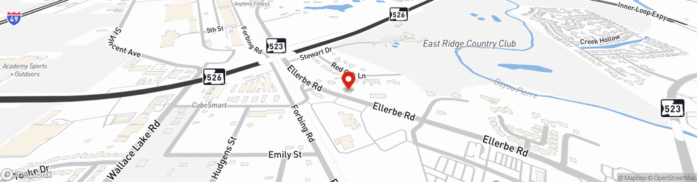 Map showing State Farm Agent Tag Rome's office at 9343 Ellerbe Rd, Shreveport, LA