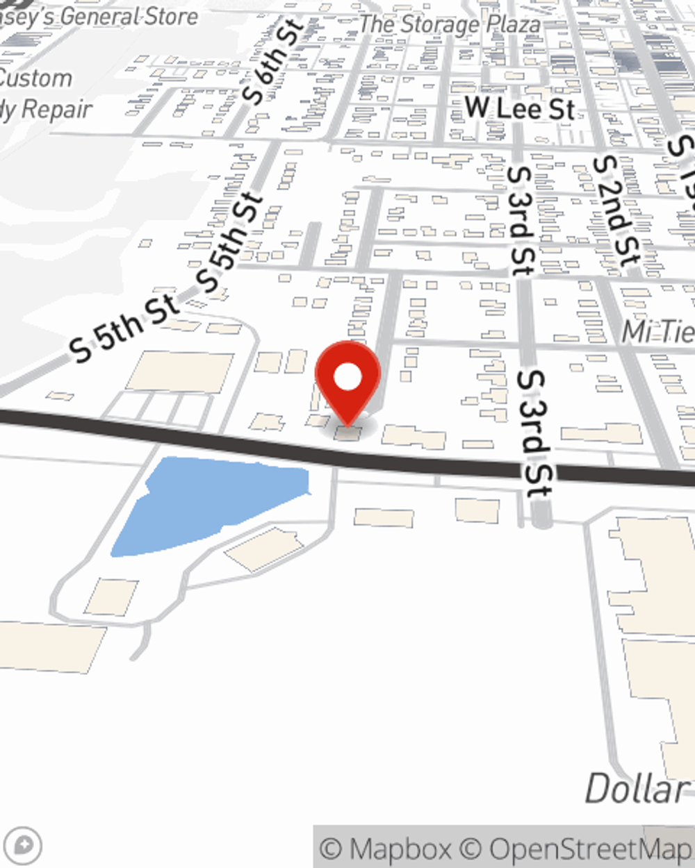 Map showing State Farm Agent Chris Williams's office at 407 W REELFOOT AVE, UNION CITY, TN