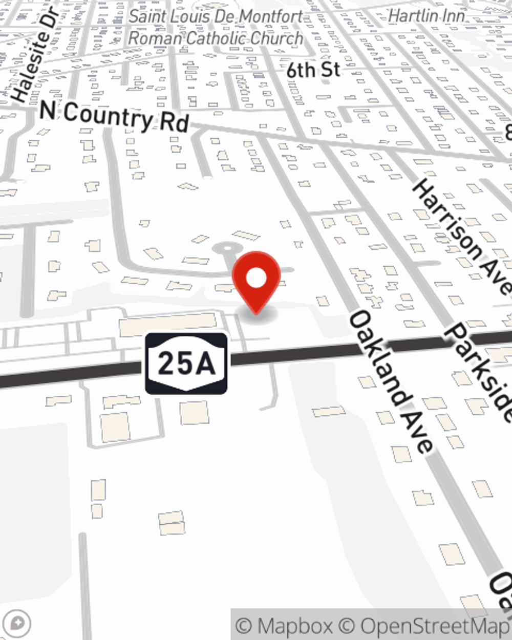 Map showing State Farm Agent Laura San Nicolas's office at 745 Route 25A Suite 4, Miller Place, NY