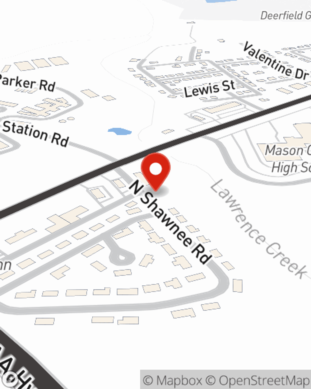 Map showing State Farm Agent Stephanie Hopper's office at 533 N Shawnee Road, Maysville, KY