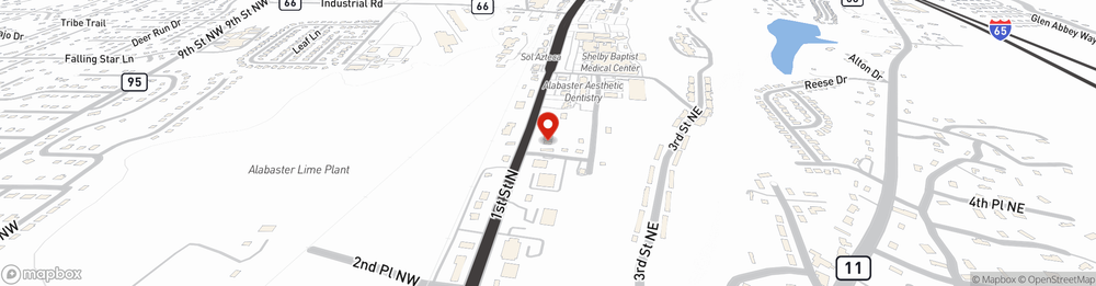 Map showing State Farm Agent Vivian Mora's office at 514 1st St N, Alabaster, AL
