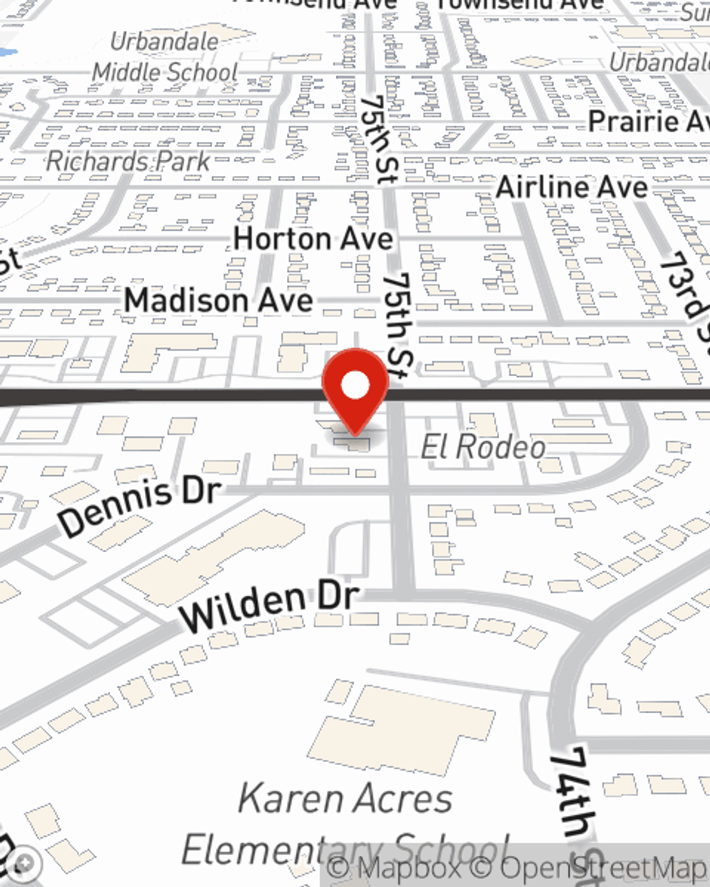 Map showing State Farm Agent James Walford's office at 2781 100th Street, Urbandale, IA