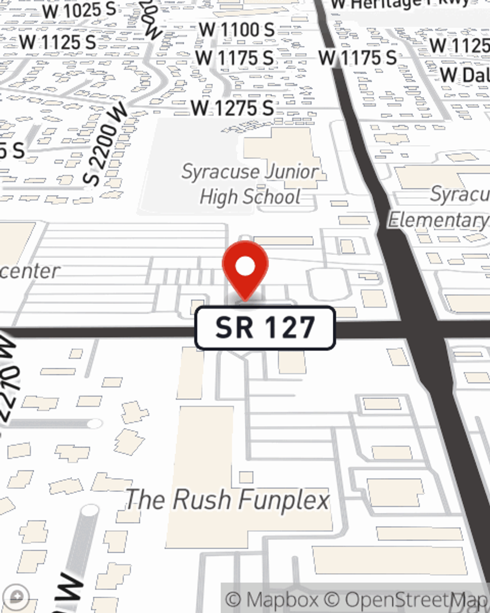 Map showing State Farm Agent Kallee Genta's office at 2058 W 1700 S Unit 101, Syracuse, UT