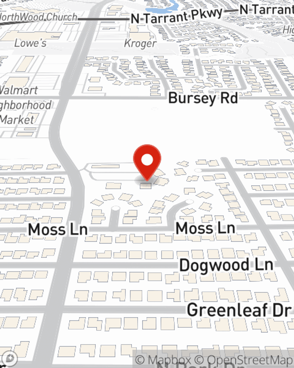 Map showing State Farm Agent's office
