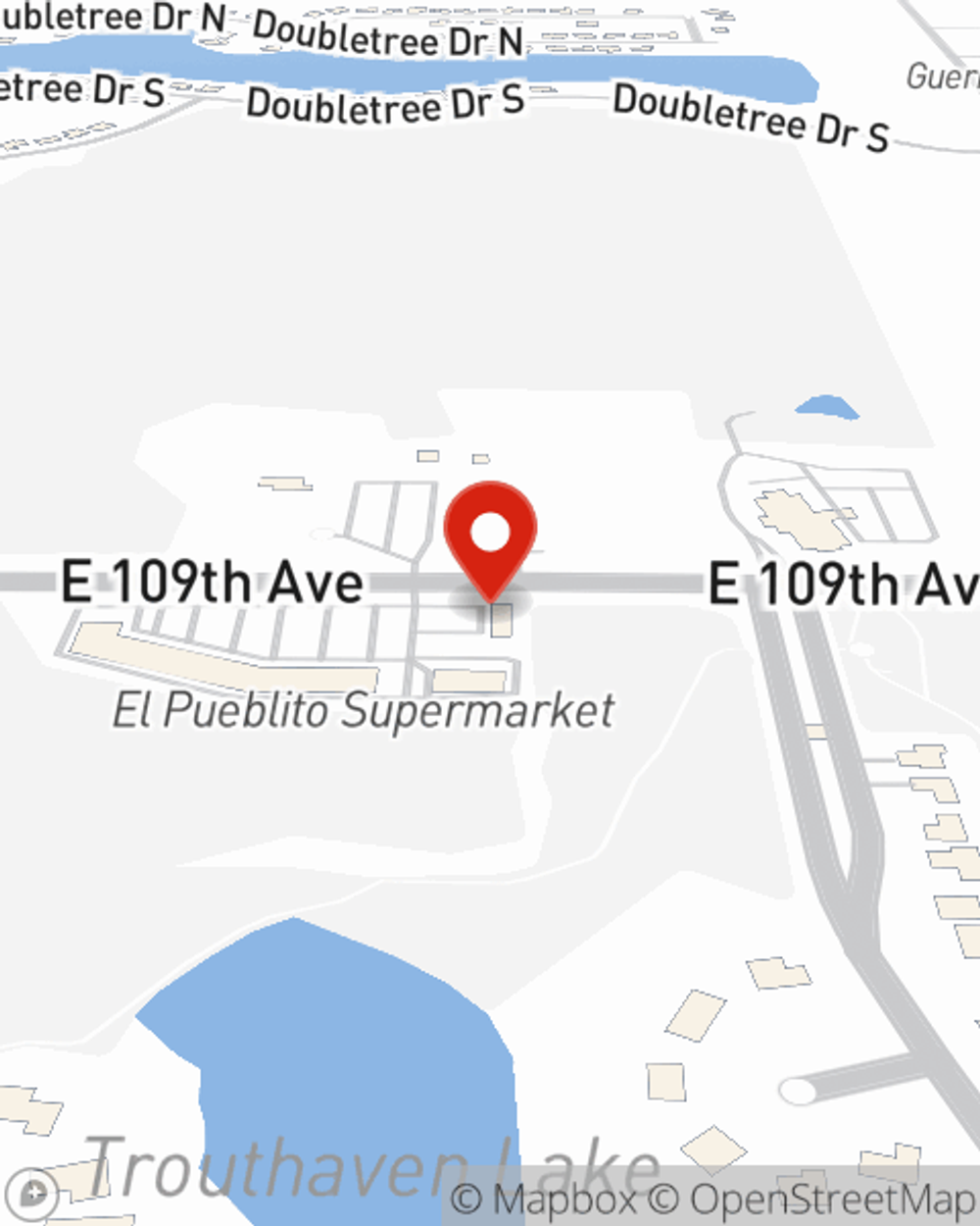 Map showing State Farm Agent Luke Botkin's office at 9291 E 109th Ave, Crown Point, IN