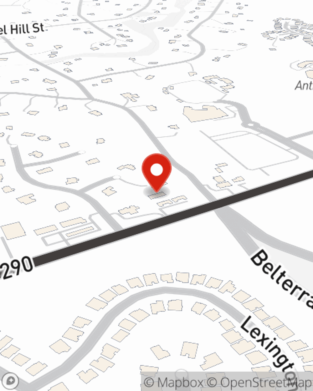Map showing State Farm Agent M. Lynn Osler's office at 13110 W Hwy 290, Suite 200, Austin, TX
