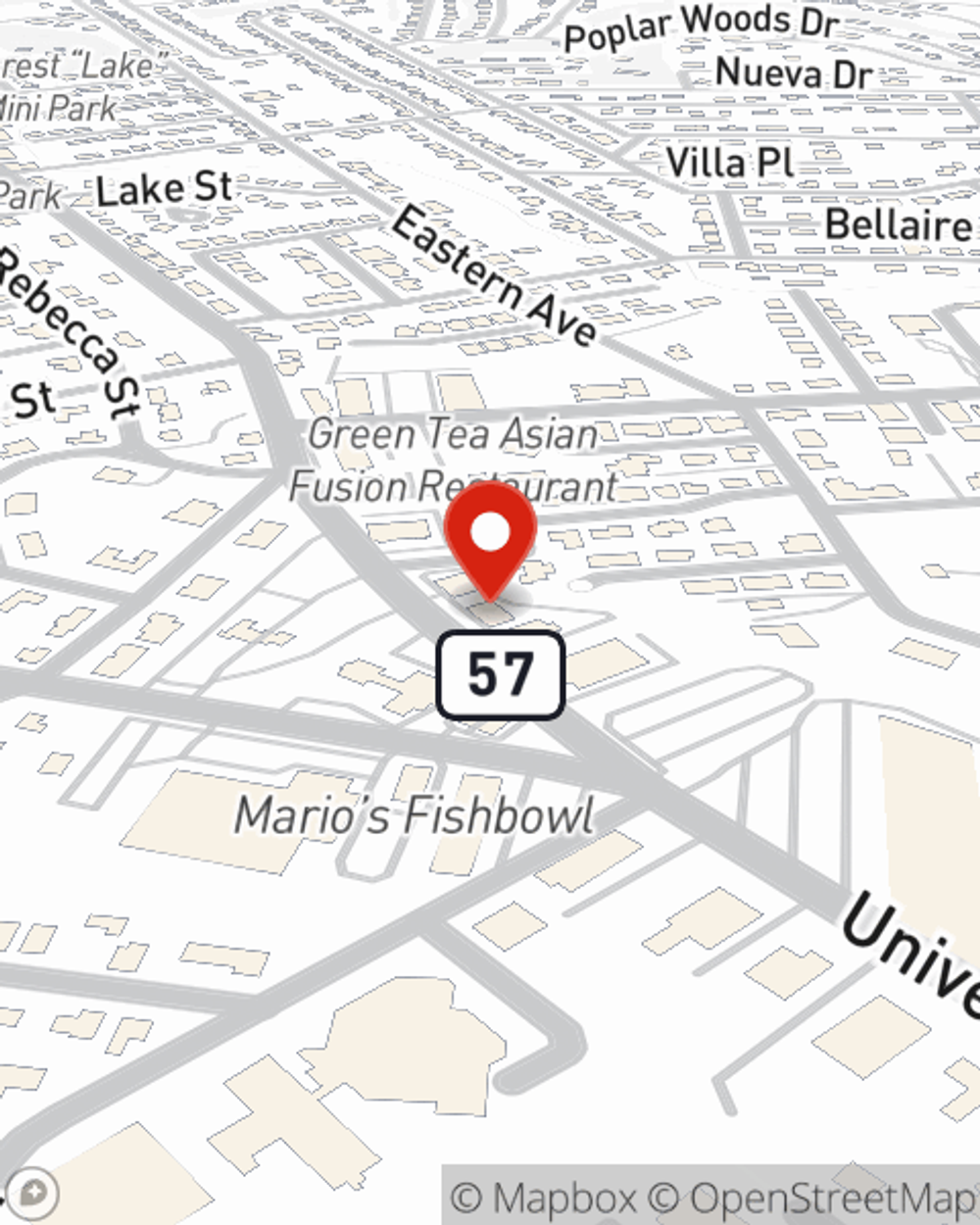Map showing State Farm Agent Jason Gallagher's office at 3130 Collins Ferry Road, Morgantown, WV