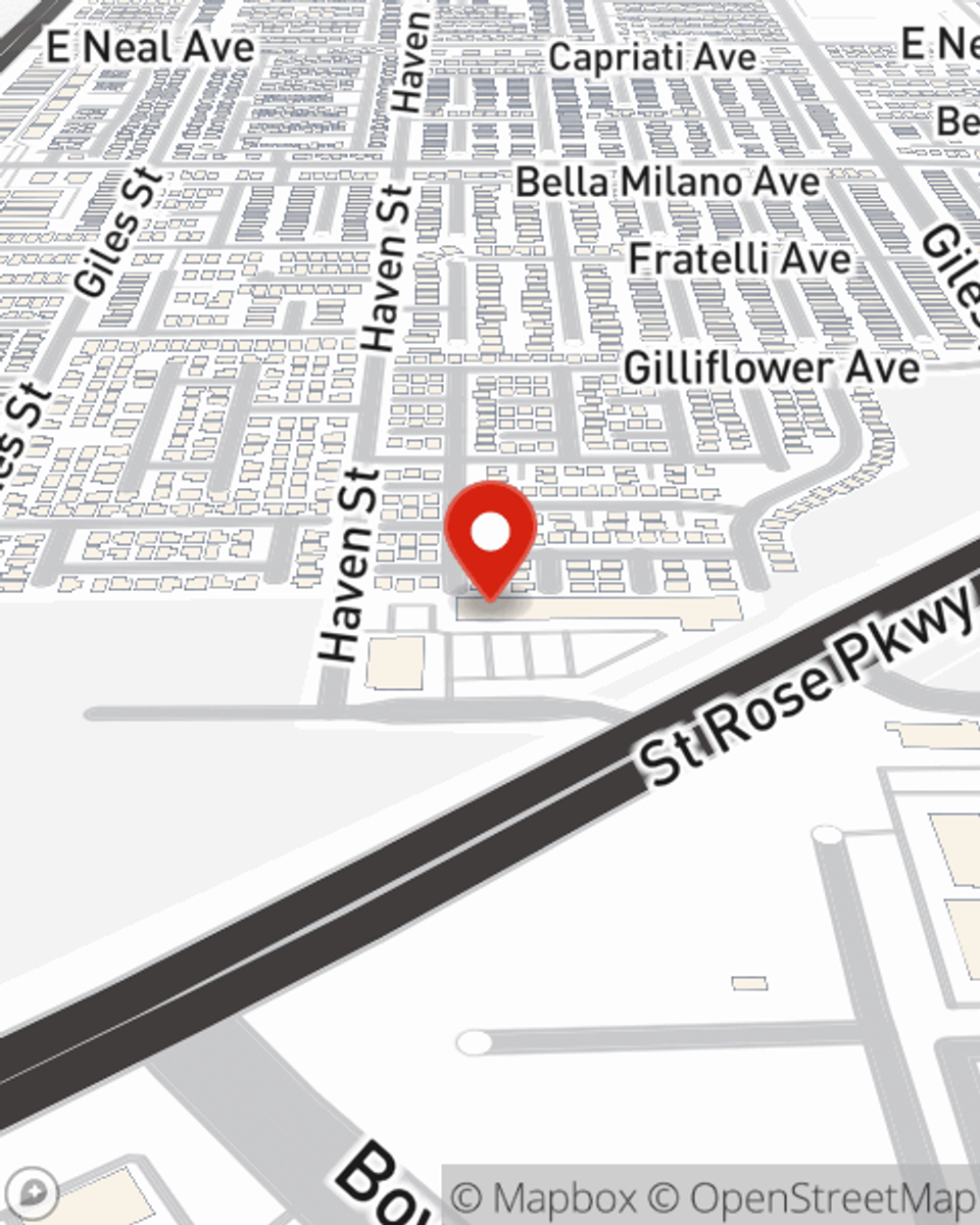 Map showing State Farm Agent Jeremy Walser's office at 120 E Bruner Ave, #145, Las Vegas, NV