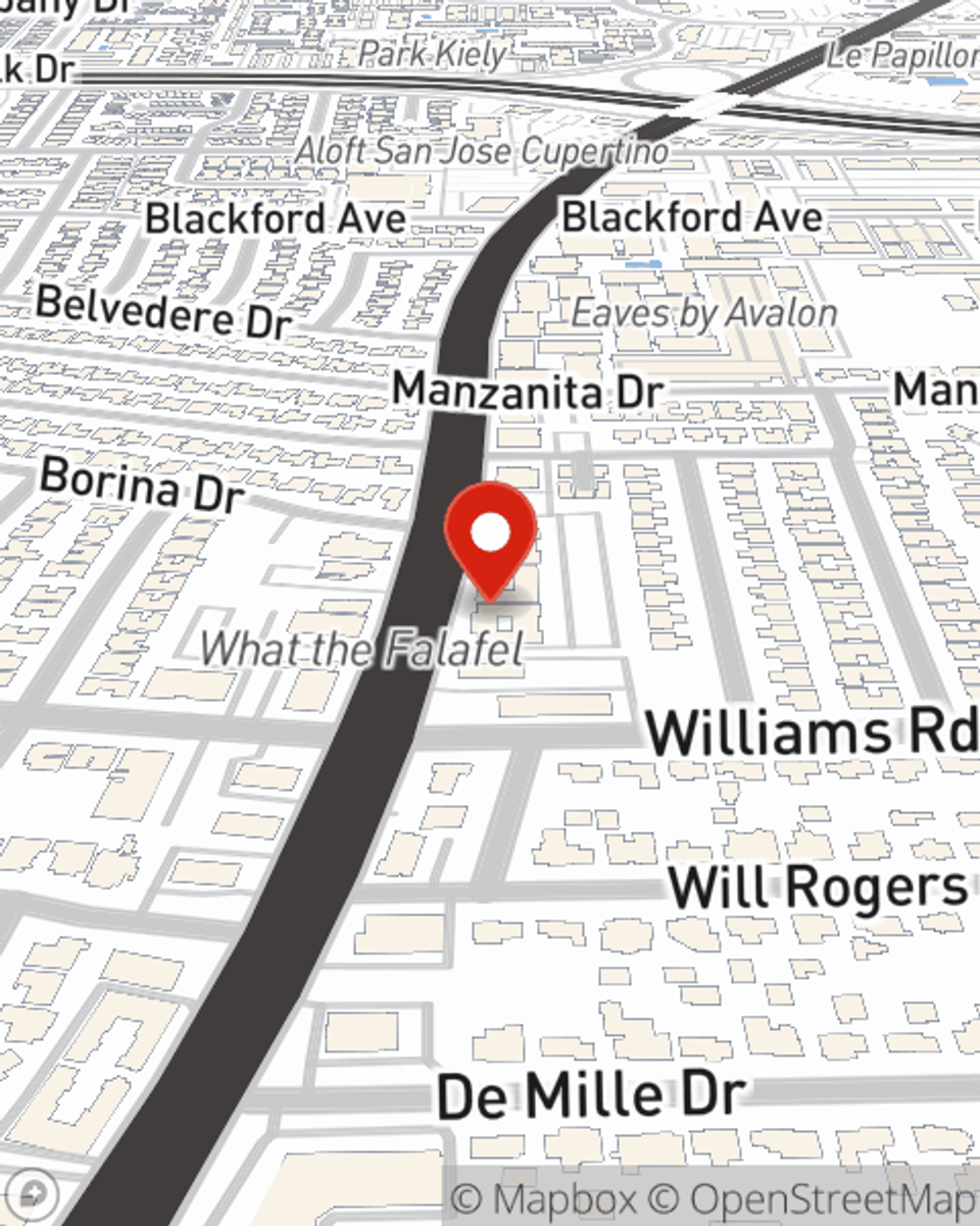 Map showing State Farm Agent Holly Labarber's office at 960 Saratoga Avenue Suite 106, San Jose, CA