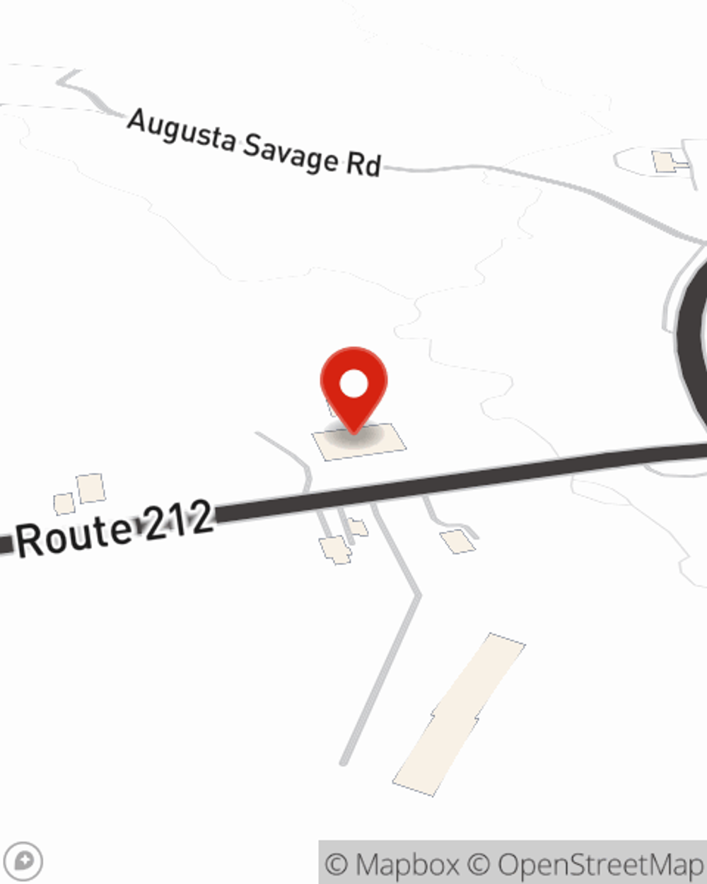 Map showing State Farm Agent's office