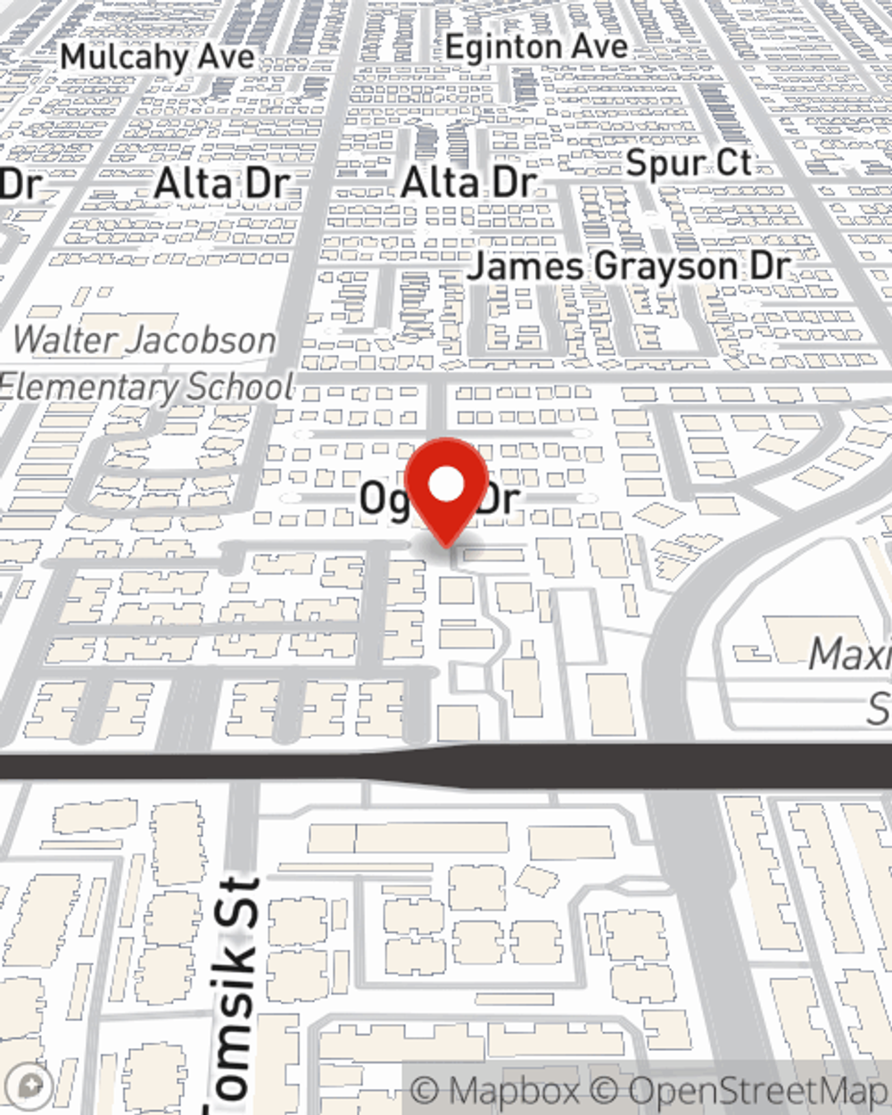 Map showing State Farm Agent Curt Scheppmann's office at 8220 W. Charleston, Las Vegas, NV