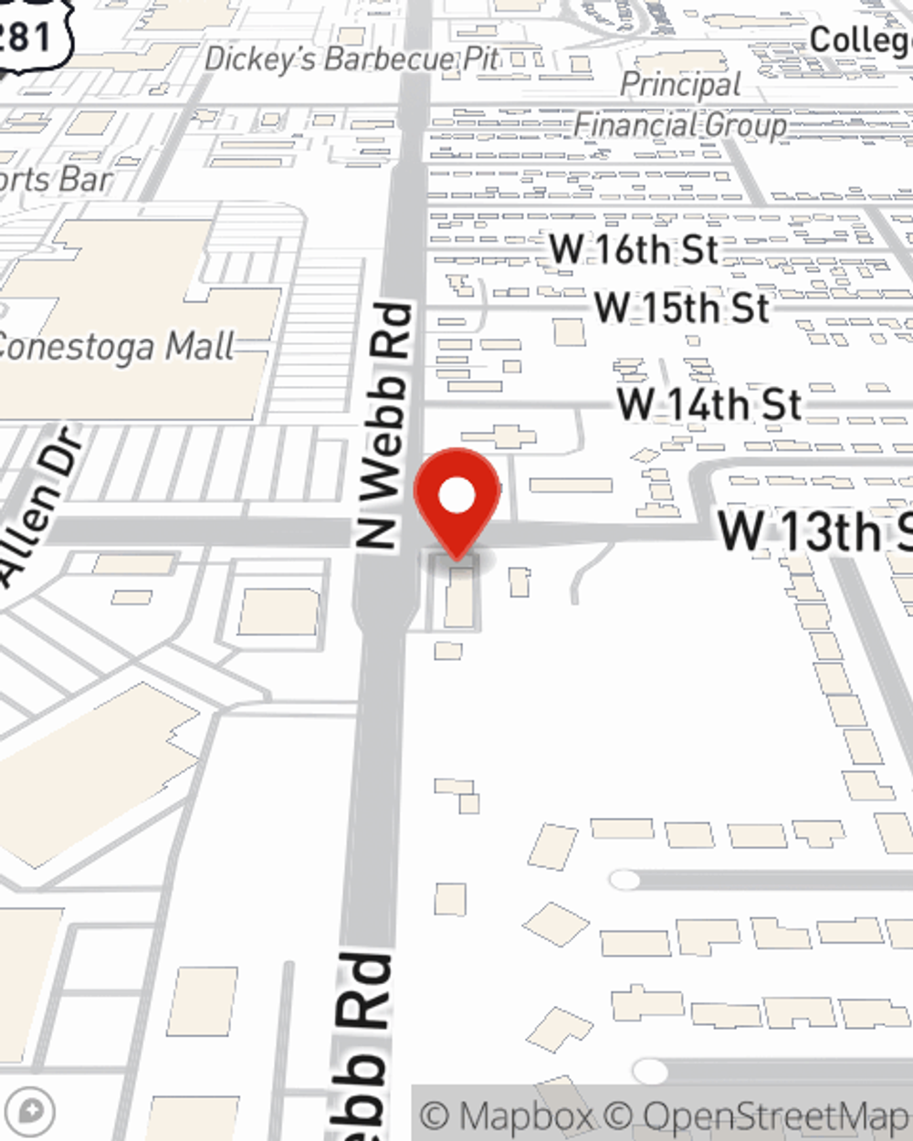 Map showing State Farm Agent's office