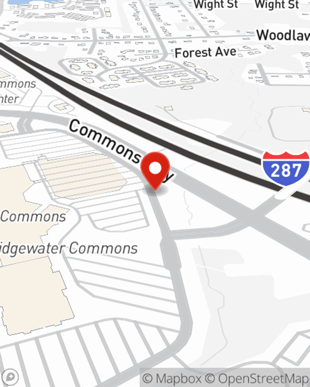 Map showing State Farm Agent's office
