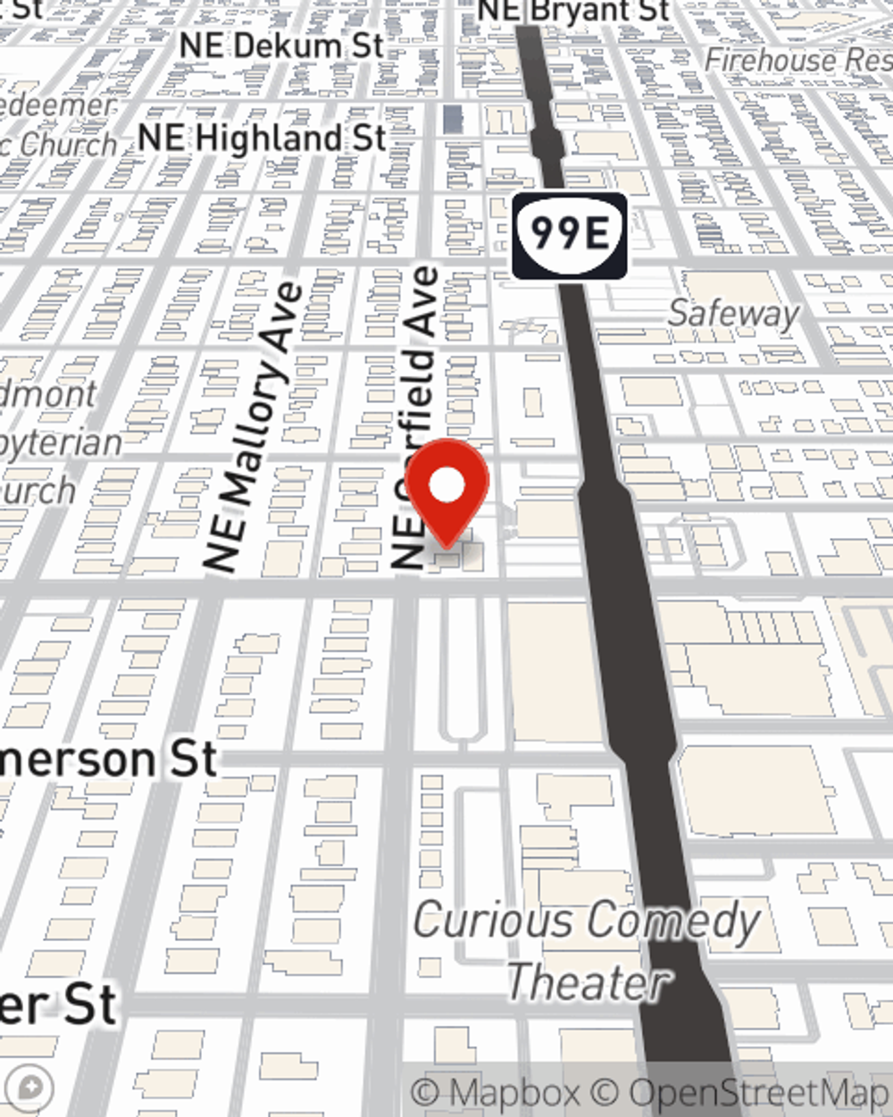Map showing State Farm Agent Ernest J Hill Jr's office at 311 NE Killingsworth St, Portland, OR