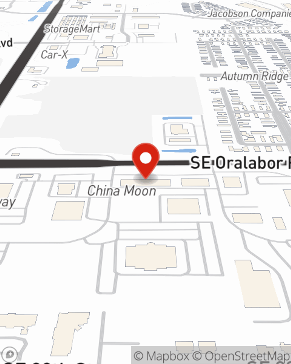 Map showing State Farm Agent's office