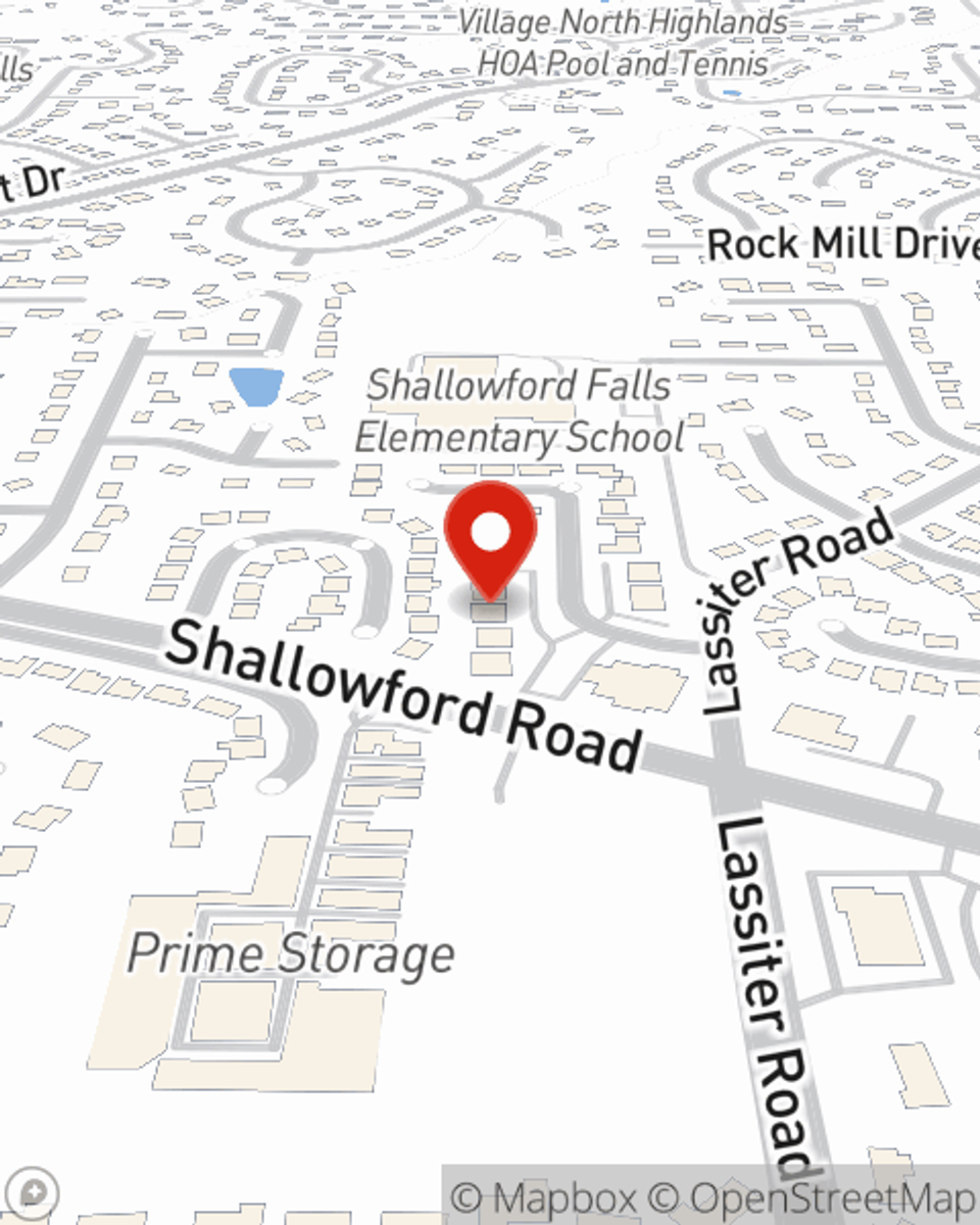 Map showing State Farm Agent Nolan Weber's office at 3855 Shallowford Road Suite 320, Marietta, GA