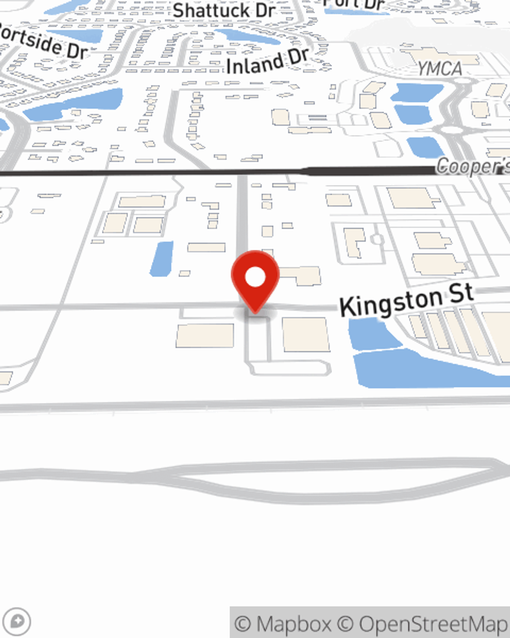 Map showing State Farm Agent's office