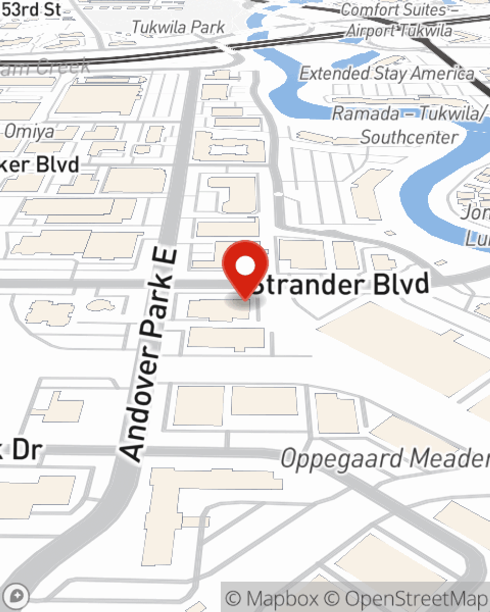Map showing State Farm Agent's office