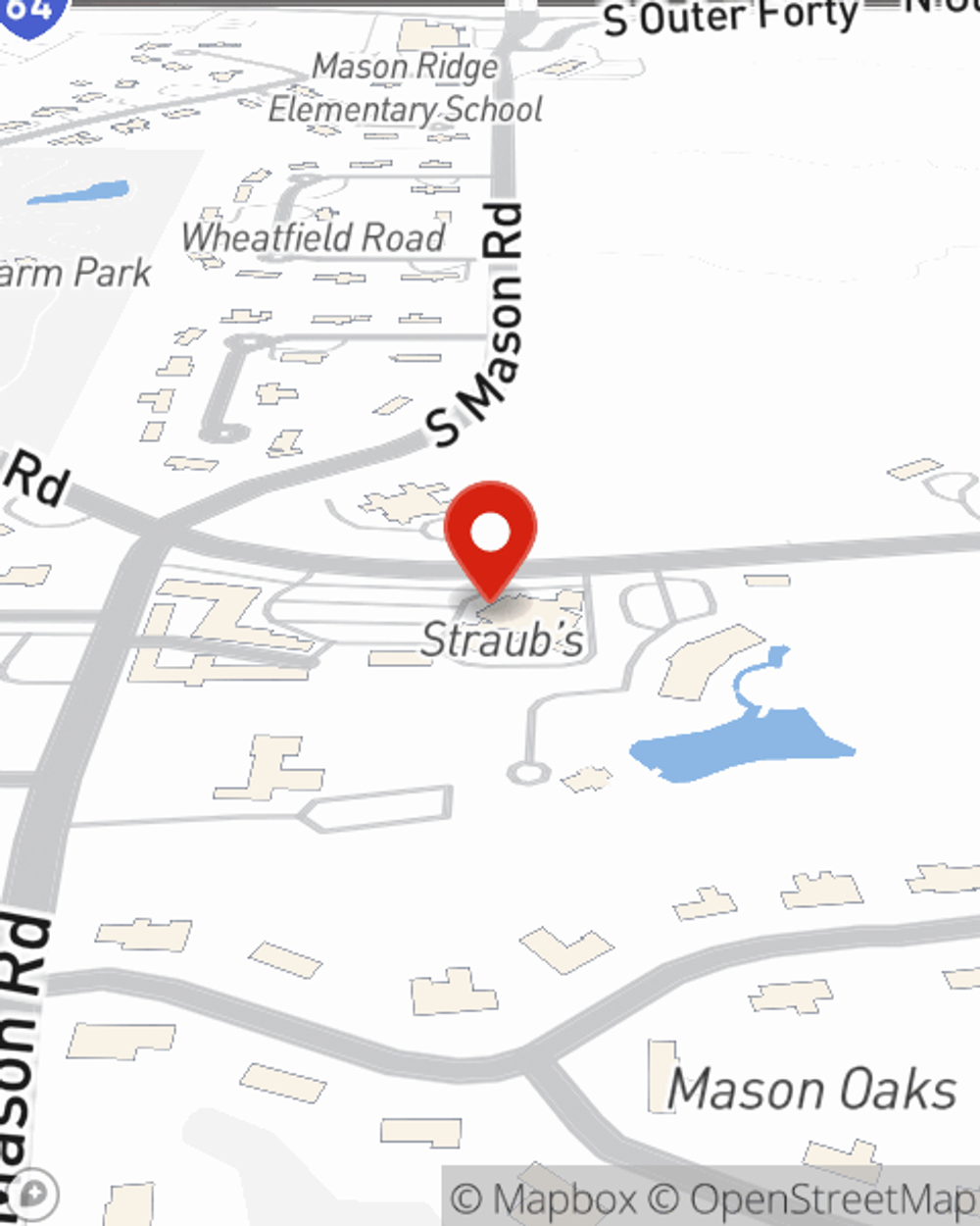 Map showing State Farm Agent Wesley Ranew's office at 13434 Clayton Road, Saint Louis, MO