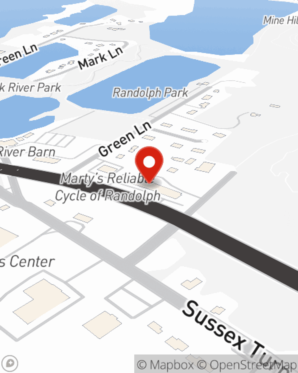 Map showing State Farm Agent Gavin Duffy's office at 1152 State Route 10 Suite 3, Randolph, NJ