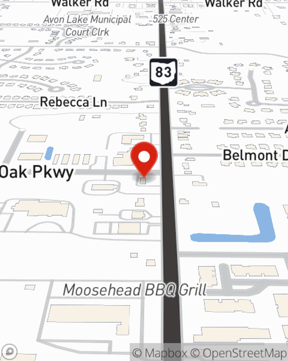 Map showing State Farm Agent Christina Estes's office at 702 Avon Belden Rd., Avon Lake, OH