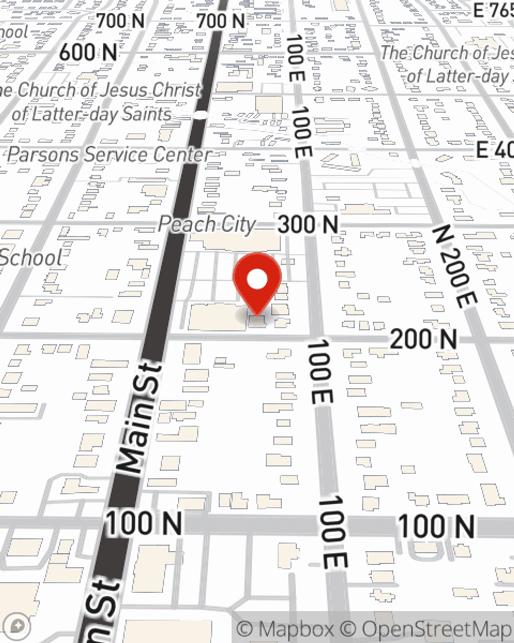 Map showing State Farm Agent's office