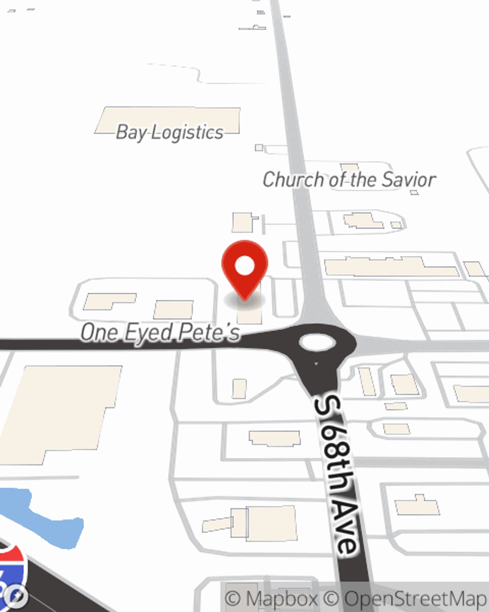 Map showing State Farm Agent Dave Ahrens's office at 25 68th Avenue N Suite F Coopersville, MI