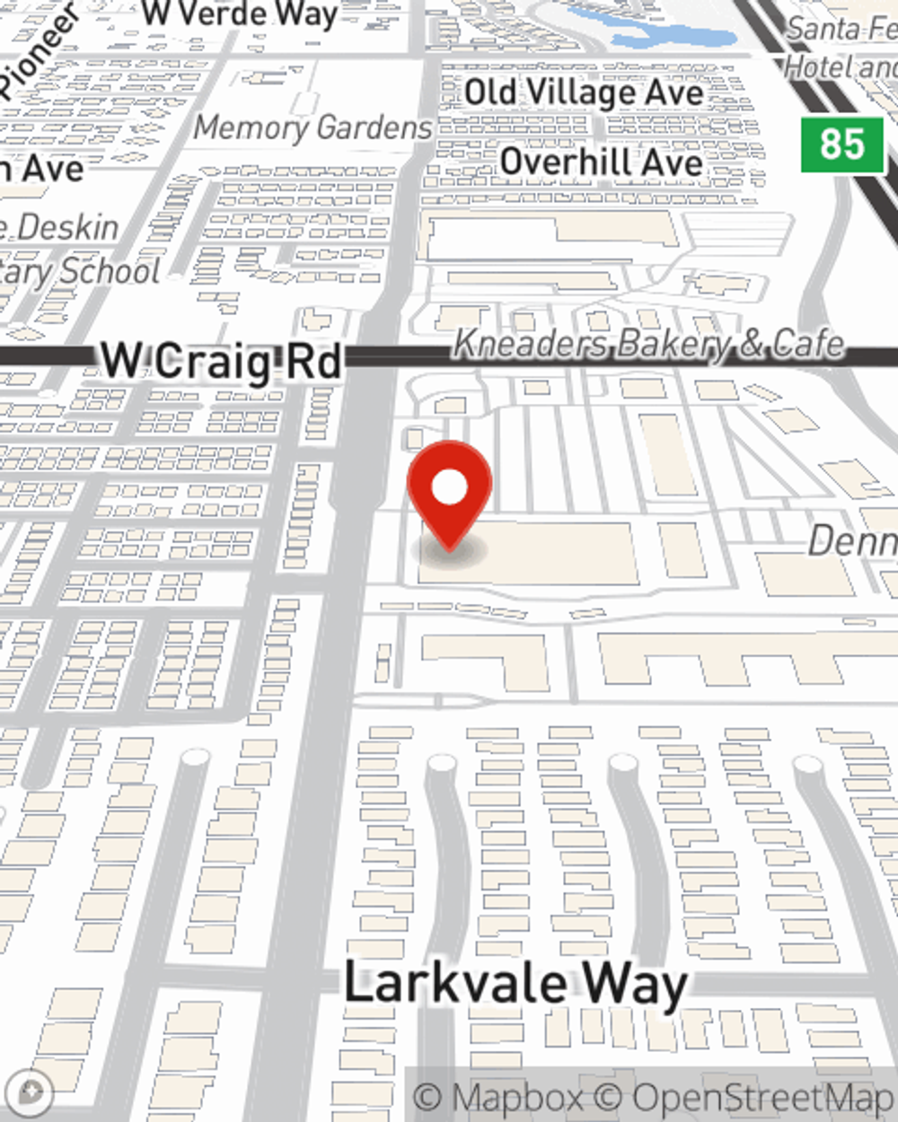 Map showing State Farm Agent's office