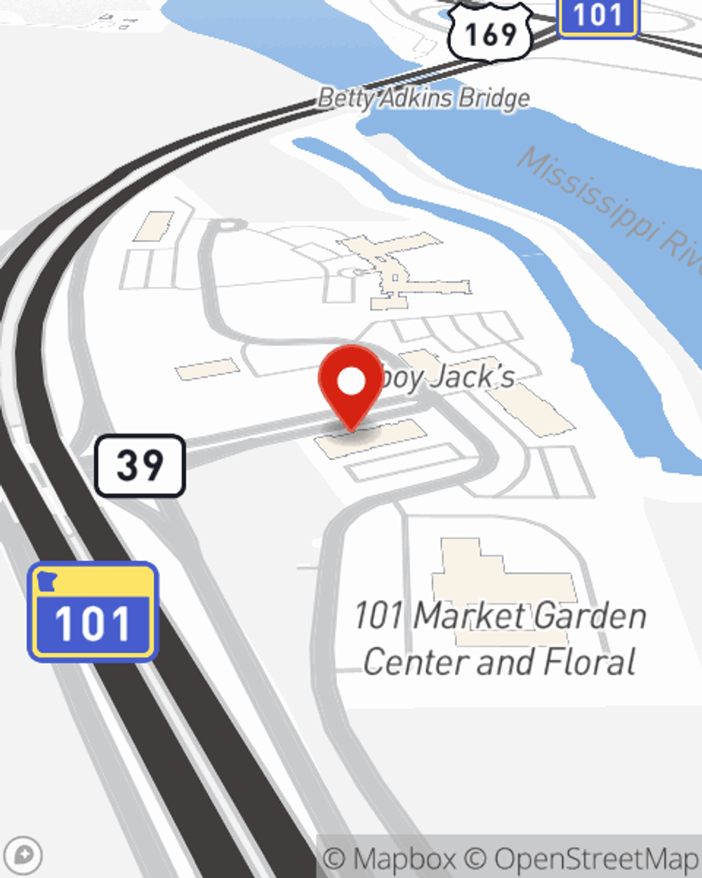 Map showing State Farm Agent Tyler Hanson's office at 16201 90th St NE Ste. 200, Otsego, MN