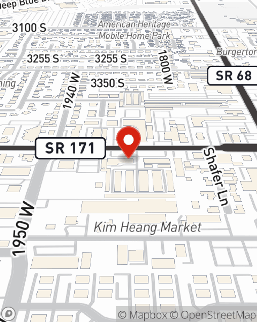 Map showing State Farm Agent Rene Orozco's office at 1839 W 3500 S Suite 2E, West Valley City, UT