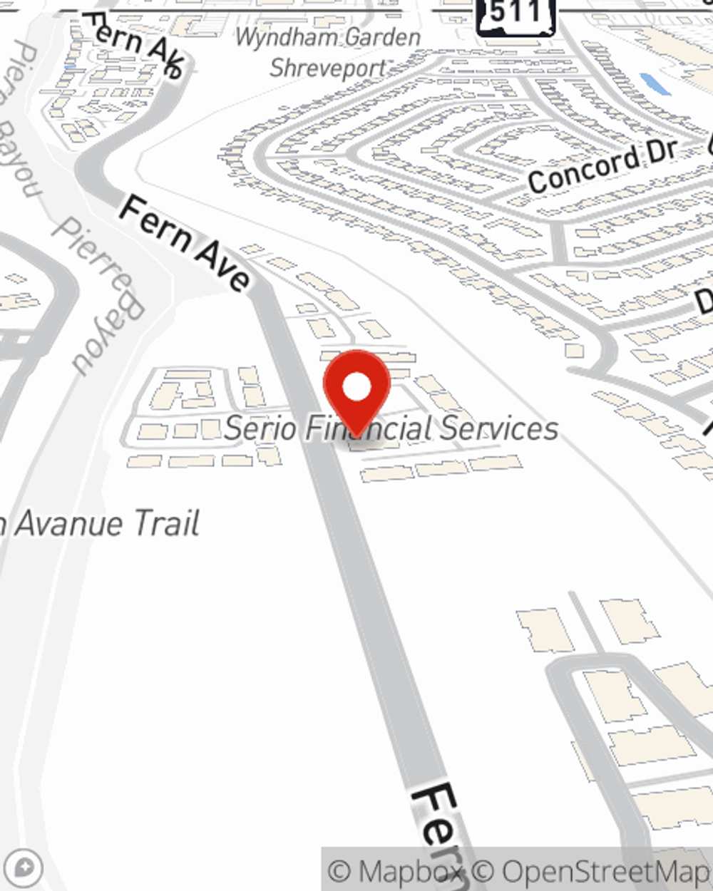 Map showing State Farm Agent's office
