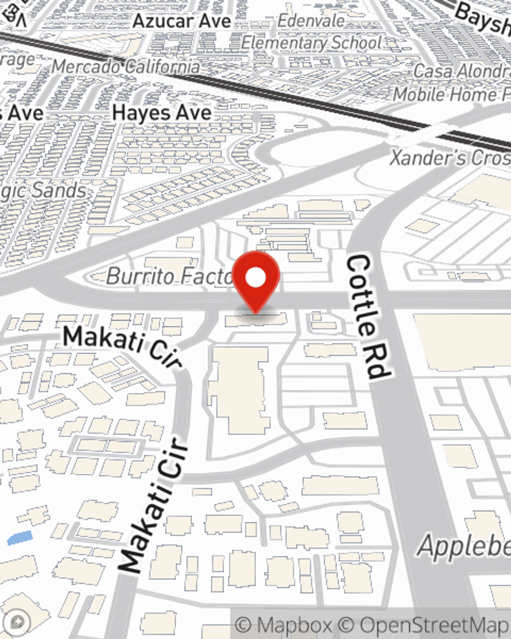 Map showing State Farm Agent Derek Alota's office at 5615 Cottle Rd, San Jose, CA
