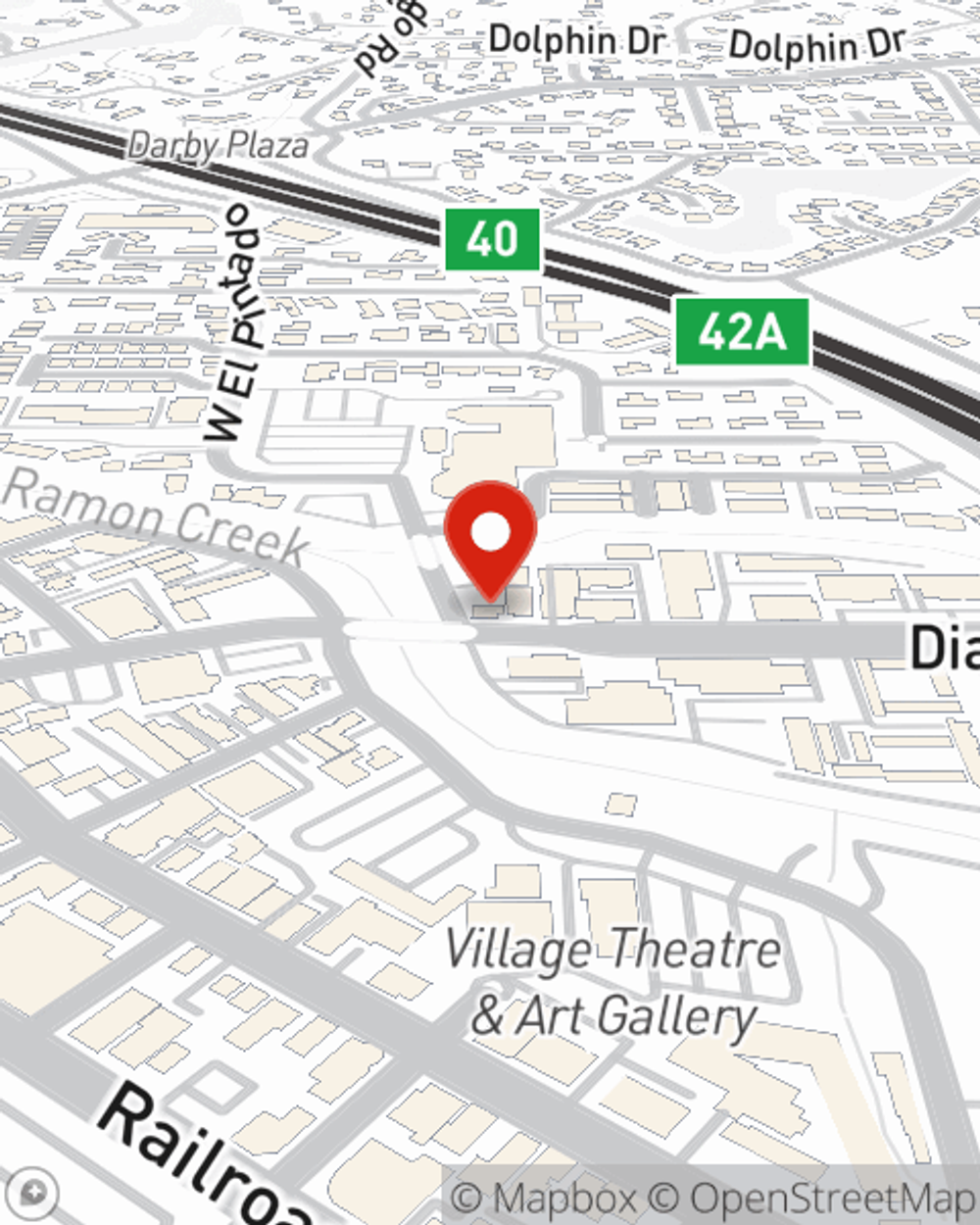 Map showing State Farm Agent Kristi Bullock's office at 300 Diablo Road, Danville, CA
