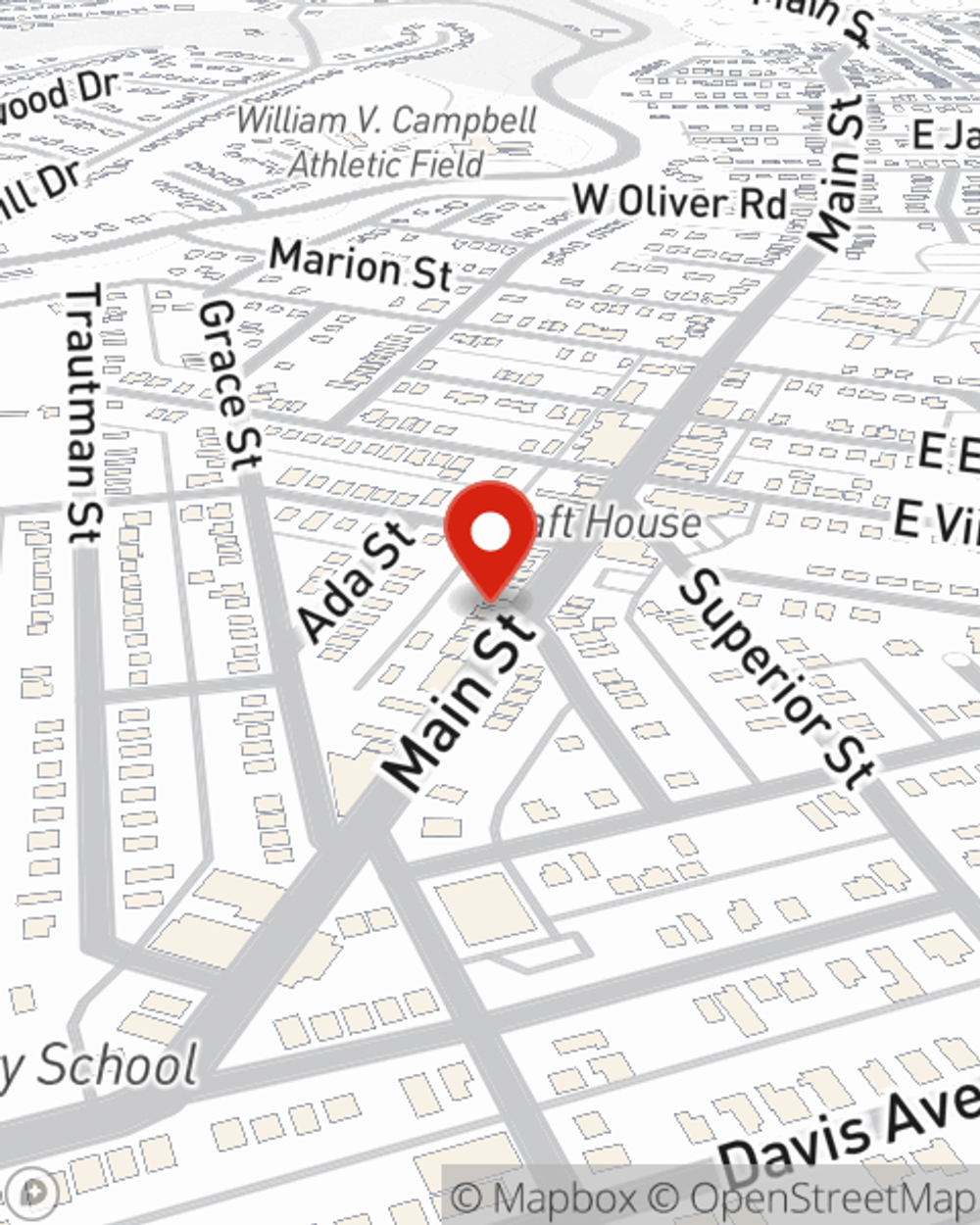 Map showing State Farm Agent Ray Schon's office at 3616 Main St, Munhall, PA