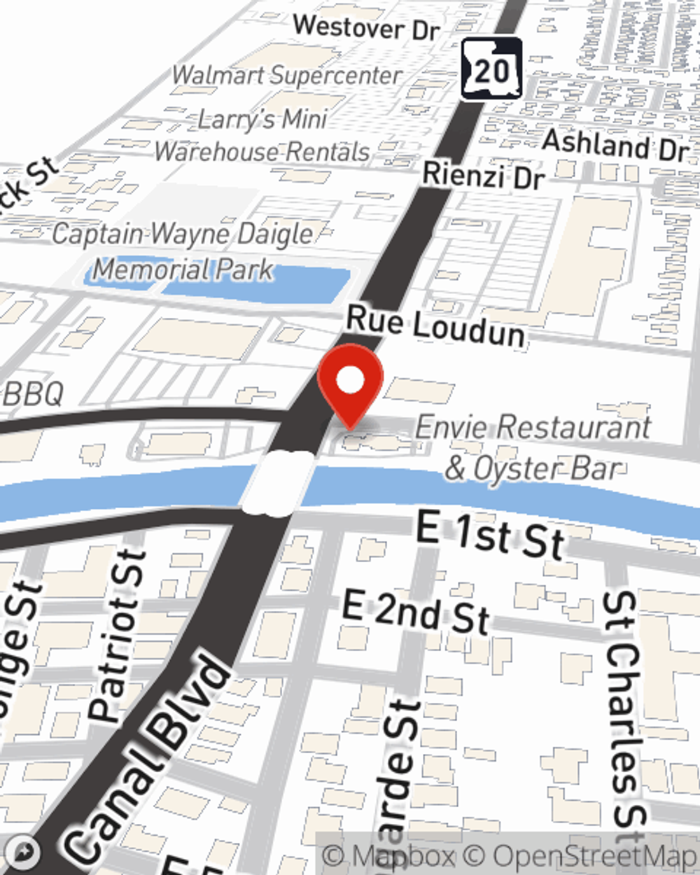 Map showing State Farm Agent's office