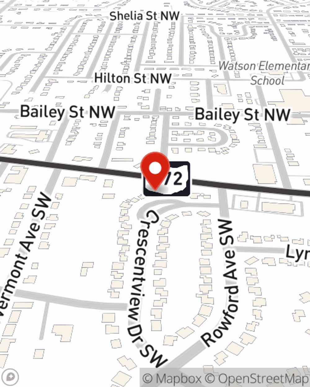Map showing State Farm Agent Glen Reichenbach's office at 3021 Lincoln Way E, Massillon, OH